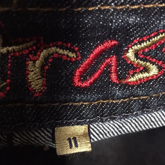 Contrast Blue Denim Jean Skirt Size 11 Juniors - Picture 8 of 13